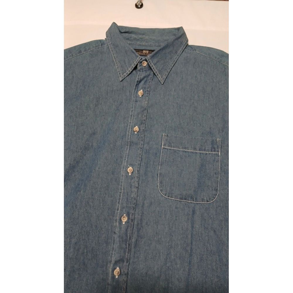 Lee Authentic Clothing Men's XL Med-Weight‎ 100% Cotton Denim Long Sleeve Shirt